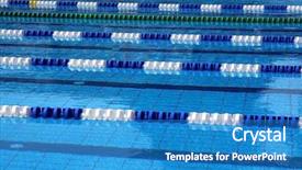  Presentation with blue water lily - Colorful slide deck enhanced with youth competition - waterpool with blue water backdrop and a teal colored foreground