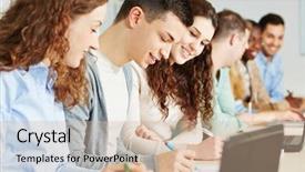  Presentation with youth learning - PPT layouts enhanced with couple of small green bugs in mating ritual on flower head of wild artichoke before flowering nezara viridula background and a tawny brown colored foreground