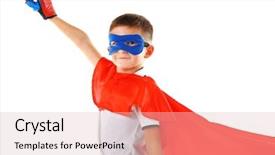  Presentation with youth crime - Presentation consisting of youth crime - boy dressed as superhero background and a lemonade colored foreground