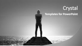 Presentation with silhouette of man worship - PPT layouts consisting of youth crime - silhouette of man in hoody background and a gray colored foreground