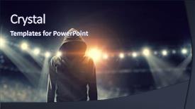  Presentation with youth crime - Theme featuring youth crime - silhouette of man in hoody background and a wine colored foreground