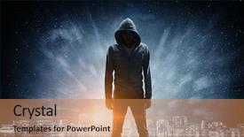  Presentation with youth crime - Audience pleasing slide deck consisting of youth crime - silhouette of man in hoody backdrop and a coral colored foreground