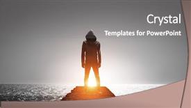  Presentation with youth crime - PPT layouts enhanced with youth crime - silhouette of man in hoody background and a gray colored foreground