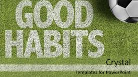  Presentation with youth development - Slide deck with youth development - soccer field with the text background and a yellow colored foreground