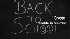  Presentation with back school education - Cool new theme with youth doodle - back to school text written backdrop and a dark gray colored foreground