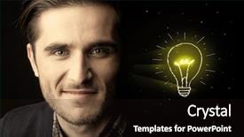  Presentation with doodle - Presentation having youth doodle - close-up of young confident man background and a  colored foreground