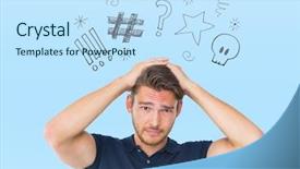  Presentation with digital earth abstract blue - Cool new slide set with youth doodle - digital composite image backdrop and a sky blue colored foreground