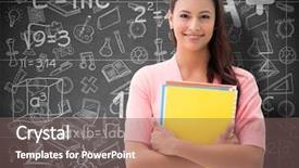  Presentation with smiling kids at summer camp - Audience pleasing theme consisting of youth doodle - pretty student smiling at camera backdrop and a violet colored foreground