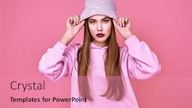  Presentation with teen girl - Amazing theme having youth-fashion-modern-teen-girl backdrop and a coral colored foreground