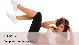  Presentation with working - Amazing PPT theme having youth fitness - beautiful girl working backdrop and a lemonade colored foreground