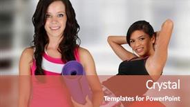  Presentation with naughty girl is standing - Audience pleasing slide deck consisting of youth fitness - teen girl standing with her backdrop and a  colored foreground