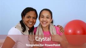  Presentation with gym out and back - Audience pleasing PPT layouts consisting of youth fitness - teen girl working backdrop and a red colored foreground