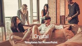  Presentation with black couple having fun - Colorful slide set enhanced with youth future - cheerful friends having fun backdrop and a coral colored foreground