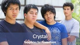  Presentation with youth - Presentation theme having youth gang - hispanic student was ignored background and a  colored foreground