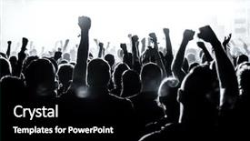  Presentation with stage lights - Colorful theme enhanced with devil - space with particles computer backdrop and a crimson colored foreground