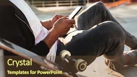  Presentation with skating - Slide deck featuring youth information - cropped image of an african background and a tawny brown colored foreground