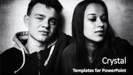  Presentation with black white love - Presentation design consisting of youth law - couple in love teenage boy background and a black colored foreground