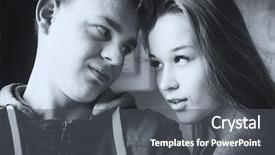  Presentation with black white love - Cool new presentation theme with youth law - couple in love teenage boy backdrop and a dark gray colored foreground