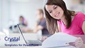  Presentation with high school - Colorful presentation design enhanced with youth law - library - pretty female backdrop and a lemonade colored foreground