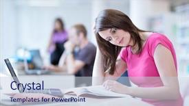  Presentation with female college student uti - Amazing presentation theme having youth law - library - pretty female backdrop and a  colored foreground