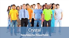  Presentation with youth leadership - Presentation with youth leadership - casual group of excited friends background and a teal colored foreground