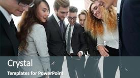  Presentation with friendly - PPT theme featuring youth leadership - friendly business team making background and a gray colored foreground