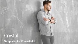  Presentation with youth leadership - Theme consisting of youth leadership - handsome man on wall background background and a gray colored foreground