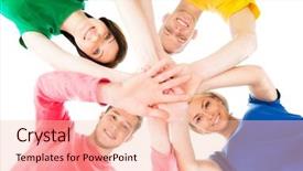  Presentation with youth leadership - Beautiful theme featuring youth leadership - happy students in colorful clothing backdrop and a lemonade colored foreground