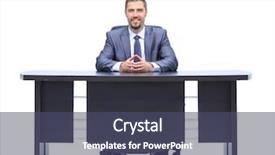  Presentation with youth leadership - Amazing PPT layouts having youth leadership - smilind businessman sitting at table backdrop and a ocean colored foreground