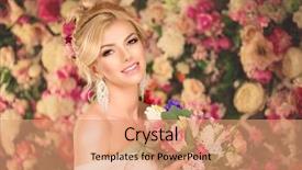  Presentation with beautiful spring flowers - Slide deck featuring youth magazine - beautiful fashion model sensual bride background and a coral colored foreground