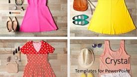  Presentation with set of different dental tools - Beautiful theme featuring youth magazine - set of different looks backdrop and a coral colored foreground