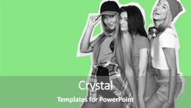  Presentation with sexy girl in stars - Presentation design with youth magazine - three stylish sexy hipster girls background and a gray colored foreground