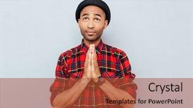  Presentation with generation and african american culture - Slides having youth prayer - handsome african american young man background and a red colored foreground