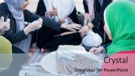  Presentation with lets get ready - Audience pleasing slide deck consisting of youth readiness - arab girls ready for barbecue backdrop and a light blue colored foreground