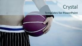  Presentation with youth - Audience pleasing PPT theme consisting of youth readiness - basketball player with a purple backdrop and a light blue colored foreground