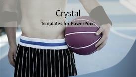  Presentation with youth - Cool new slide deck with youth readiness - basketball player with a purple backdrop and a light gray colored foreground