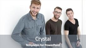  Presentation with three - Slide deck consisting of youth readiness - three people leaning background and a gray colored foreground