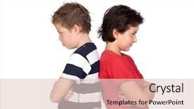  Presentation with angry - Beautiful presentation featuring youth red cross - two angry friends isolated backdrop and a lemonade colored foreground