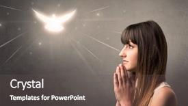  Presentation with black woman praying - Audience pleasing theme consisting of youth sin - young woman praying backdrop and a  colored foreground