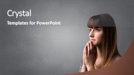  Presentation with black woman praying - Beautiful presentation theme featuring youth sin - young woman praying backdrop and a  colored foreground