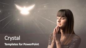 Presentation with grey - Audience pleasing PPT layouts consisting of youth sin - young woman praying backdrop and a  colored foreground
