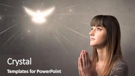  Presentation with black woman praying - Audience pleasing theme consisting of youth sin - young woman praying backdrop and a  colored foreground