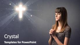  Presentation with black woman praying - Slides consisting of youth sin - young woman praying background and a dark gray colored foreground