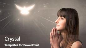  Presentation with black woman praying - Amazing presentation design having youth sin - young woman praying backdrop and a  colored foreground