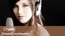  Presentation with youth - PPT theme enhanced with youth singers - shot of a pretty young background and a  colored foreground