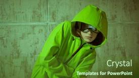  Presentation with hip - PPT layouts enhanced with youth-style-modern-hip-hop background and a forest green colored foreground