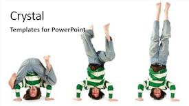  Presentation with airplane take off - Audience pleasing presentation theme consisting of youth suceed - headstand take three backdrop and a white colored foreground