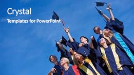  Presentation with tossing - Slides having youth suceed - high school students graduates tossing background and a  colored foreground