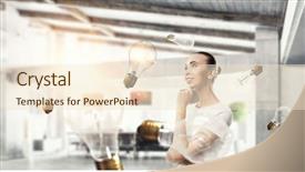  Presentation with think positif - Audience pleasing slides consisting of youth thinking - let me think it backdrop and a lemonade colored foreground