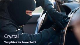  Presentation with unemployment - Cool new slide set with youth unemployment - car thief backdrop and a  colored foreground